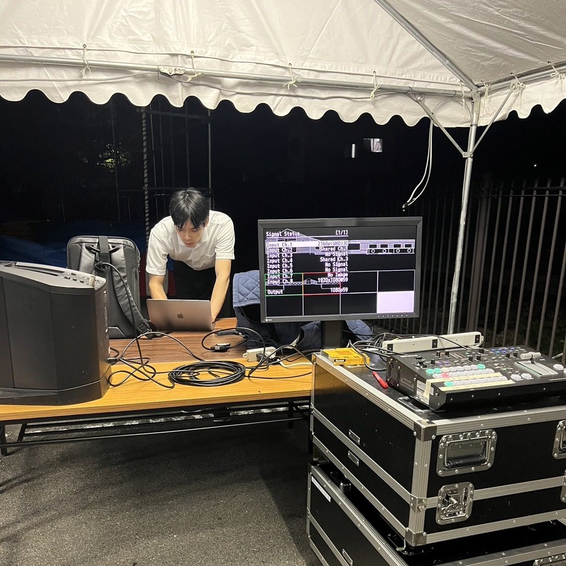 プロジェクションマッピングのオペレーションの様子